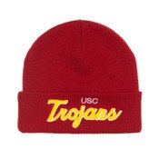 USC Trojans Cardinal Team Script Cuff Beanie